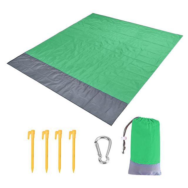 200x210cm Waterproof Pocket Beach Mat Folding Camping Sand Free Blanket Mattress Portable Lightweight Mat Outdoor Picnic Mat