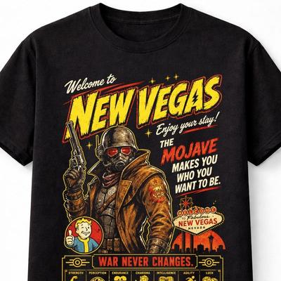 Fallout New Vegas Пустошь Мохаве Игровая Унисекс Футболка