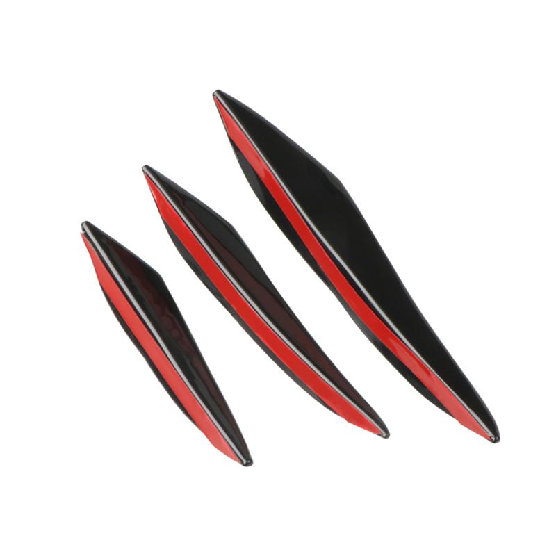 6 шт./комплект Универсальные автомобильные сплиттеры-крылышки для бампера Черный Карбон Передний бампер Губа Разделитель Ребро Воздушный Летающий Спойлер Аксессуар для комплекта кузова автомобиля