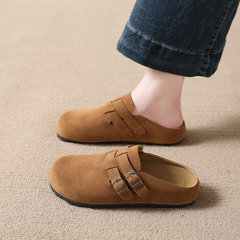 Baotou женские весенние полутапочки Mueller с плоской подошвой Lazy People A Stirrups тапочки женские летние уличные модные женские дышащие туфли