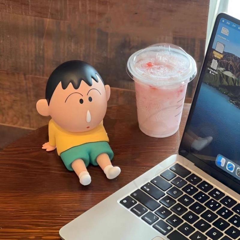 Shin-chan Anime Lazy Phone Holder: Trendy Cute Figure Stand.