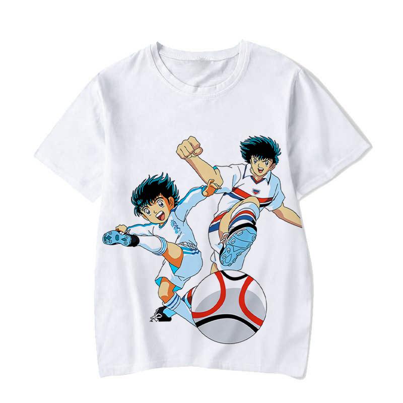 Футболки с героями аниме «Капитан Цубаса» с 3D принтом, уличная одежда для мальчиков и девочек, повседневная модная футболка большого размера с круглым вырезом, детские футболки, одежда