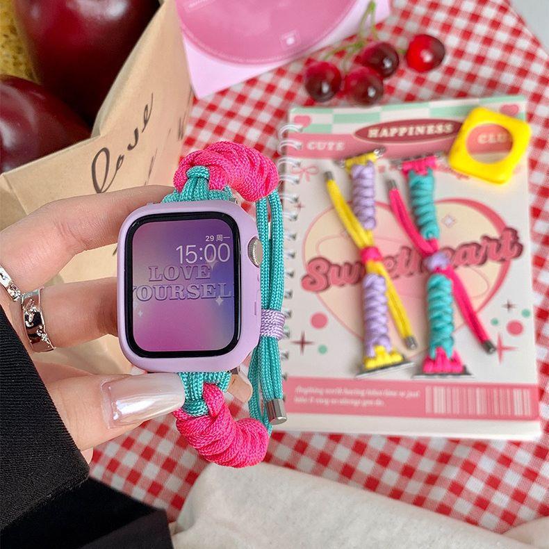 Applewatch9 Twist Cord S10 Strap iwatch8 Generation 7SE Apple Watch Strap Dopamine