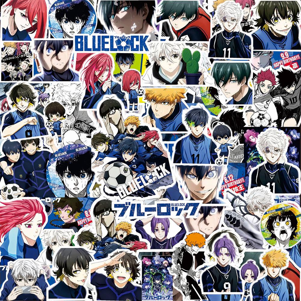 10/30/80pcs Blue Lock Anime Stickers Isagi Yoichi Cartoon Sticker DIY Notebook Suitcase Phone Bike Classic Cool Kids Toy Decals