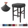 Stretch Rectangle Bar Stool Covers Jacquard Vanity Stool Cover Washable Counter Stool Covers Bar Stool Seat Covers Saddle Seat Cover