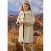 Girls' Woolen Coat Spring and Autumn Children's Woolen Coat, Winter Thickened Cotton-padded Coat