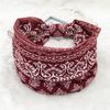 Bohemia Style Yoga Headband Floral Pattern Knot Design Wide Hairband Sweat Absorbing Fitness Sport Headband Head Wrap