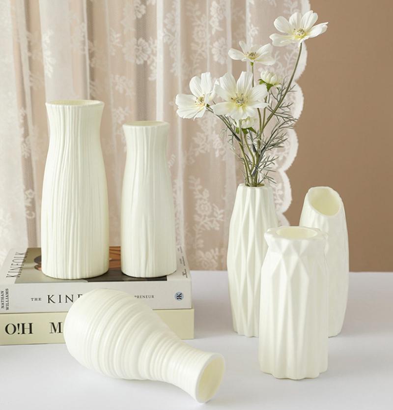 Nordic Пластиковая Ваза Для Цветов Гидропонный Горшок Ваза Украшение Домашнего Стола Декоративные Вазы Для Цветов Украшения