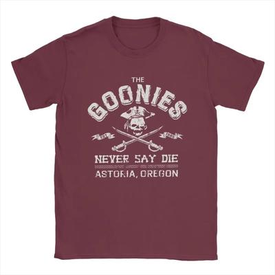 Винтажная футболка The Goonies примерно 1985 года Мужская Винтажные футболки Футболка с круглым вырезом Короткий рукав Одежда Большой размер