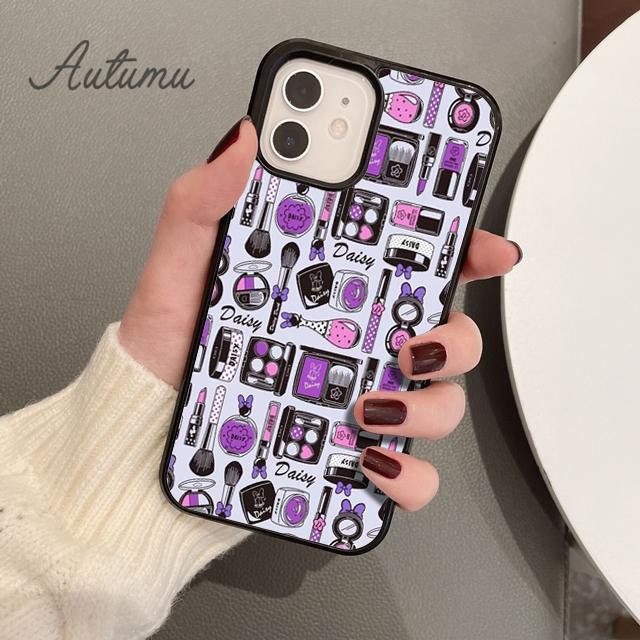 Чехол для телефона с тушью и губной помадой для iPhone 11 12 13 14 Pro Max mini XR XS SE 2020 6S 7 8 Plus Galaxy S21 S22