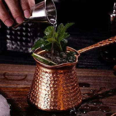 Турка для кофе с длинной ручкой, винтажная кофеварка, кофеварка с широким горлышком, классическая турка для турецкого кофе, арабского кофе