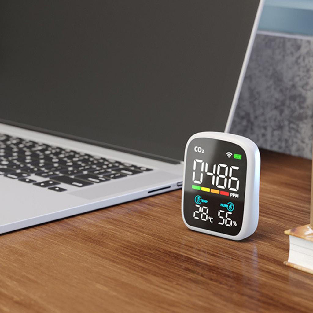 Детекторы углекислого газа CO2, монитор качества воздуха в помещении, портативный монитор CO2 PM2.5 PM-1.0 PM10- HCHO TVOC-метр для дома