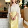 Elegant Sheer Shawl Top Loose Fit Chiffon Sunscreen Outerwear Chiffon Cover Up  Vacation