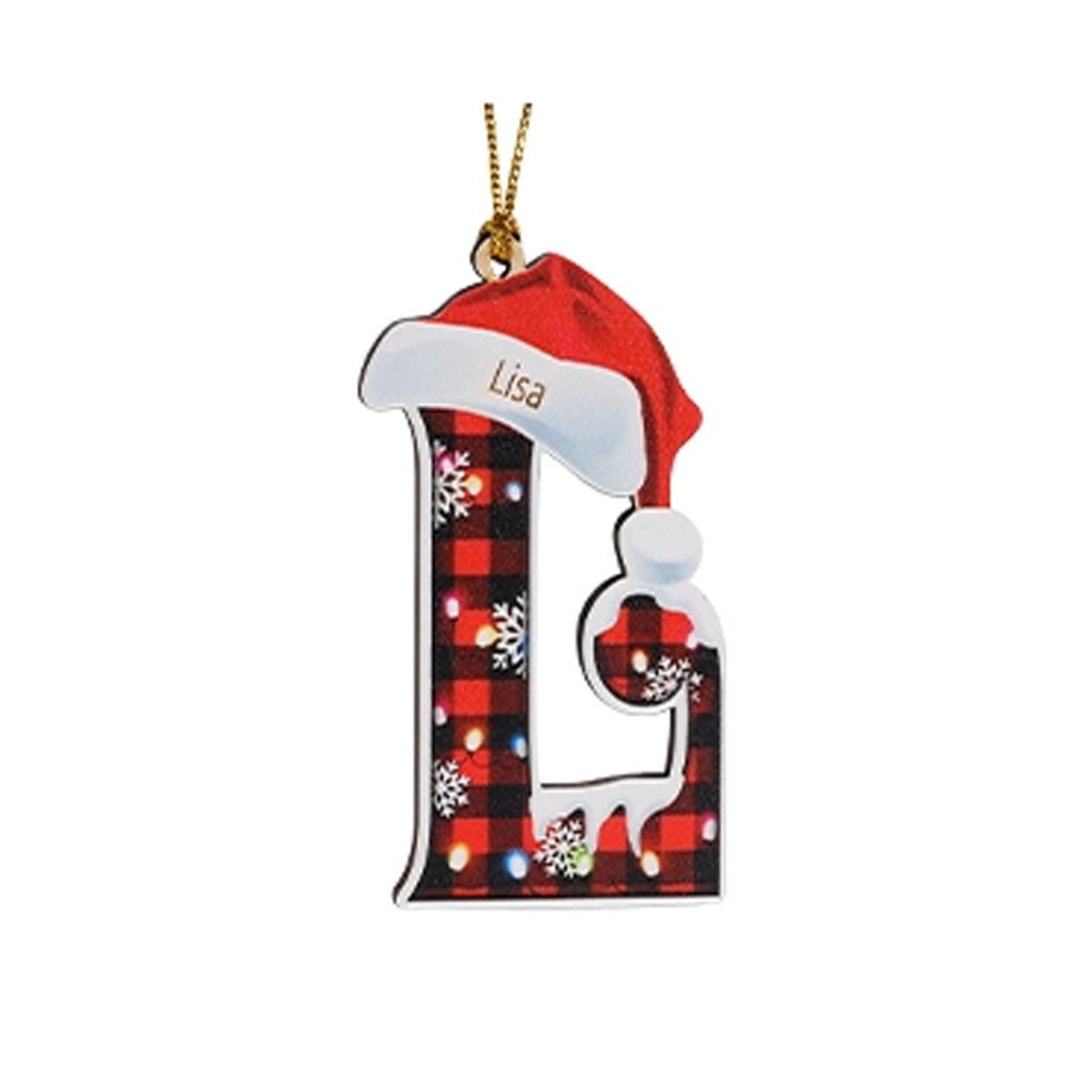 2D Christmas Decoration Pendant Christmas Tree Tag Theme Party Crafts Ornament