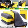 400GMS Полотенце из микрофибры для мытья автомобиля, супервпитывающая ткань для чистки автомобиля, автомобильное полотенце премиум-класса, одноразовая сушка, очень мягкое