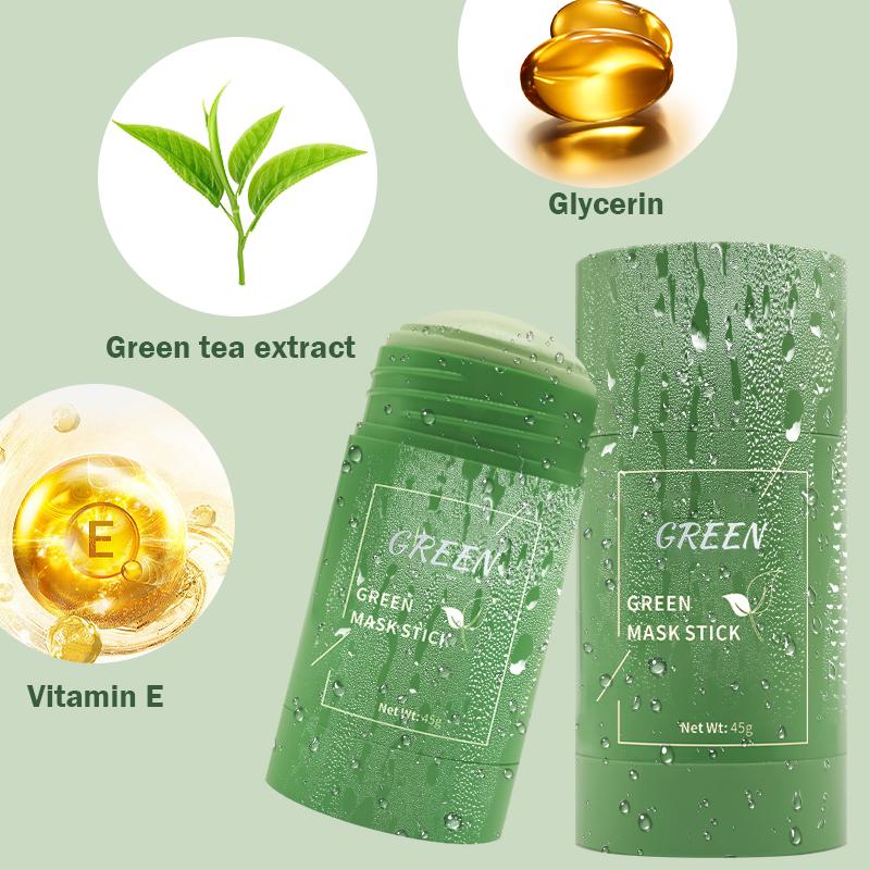 Green Tea Deep Cleansing Mask Stick Detoxing Pore Cleaner For Face Black Heads Purifying Clay Blackhead Remover Nose Strips