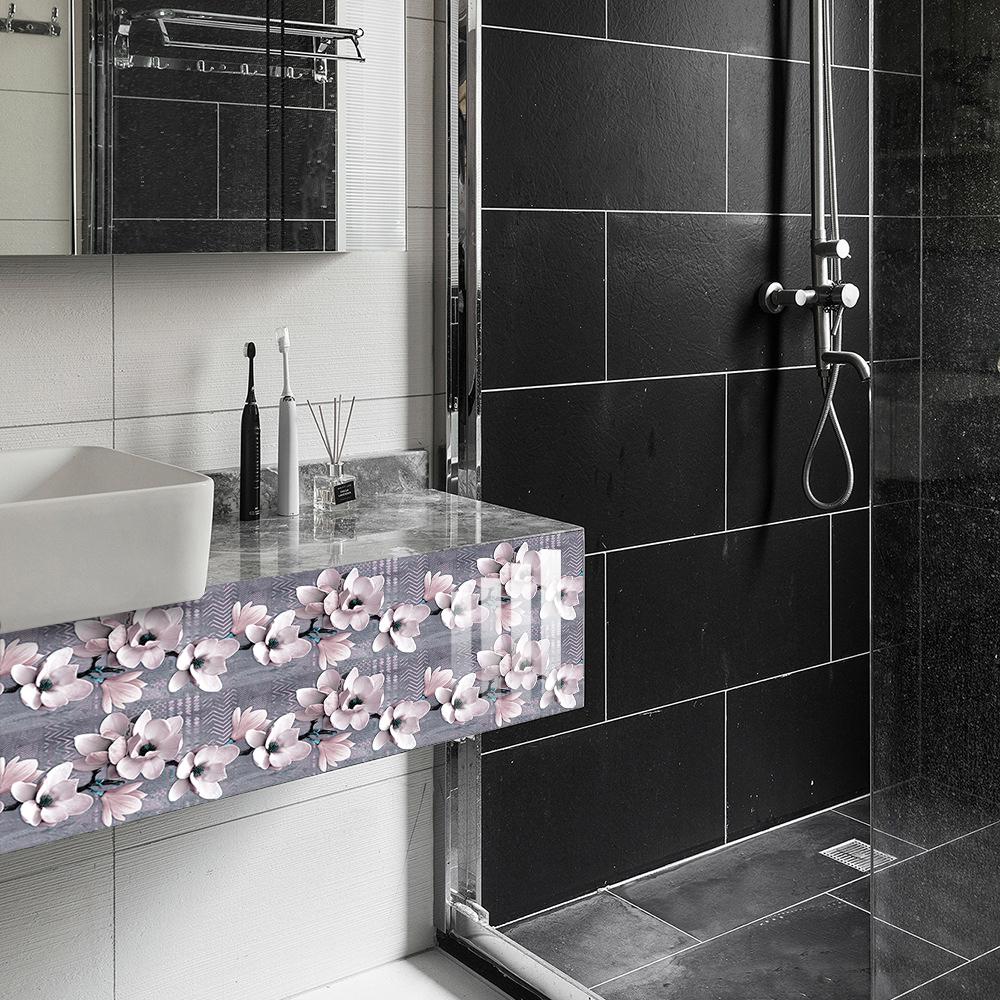 10 шт., настенная наклейка на плитку с цветочным узором, 15X30 см, маслостойкая кухонная наклейка для ванной комнаты, умывальник, водостойкая пилинг-палка, художественные наклейки на стены