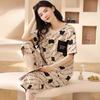 Women's Summer Short-sleeved Seven Pants Homewear Two-piece Suit