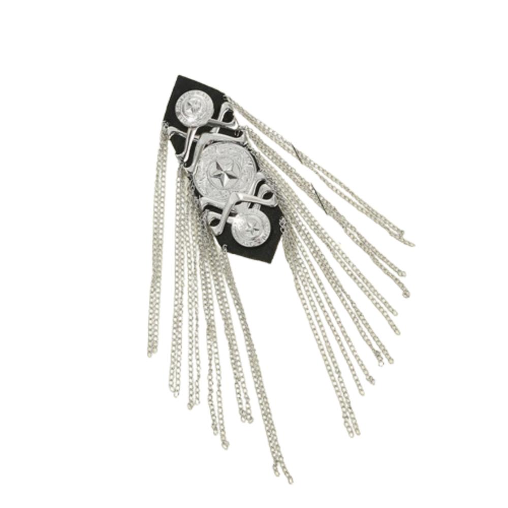 Breastpin Club Tassel Chain Epaulette Cool Jacket Vintage Brooch Stage Performance