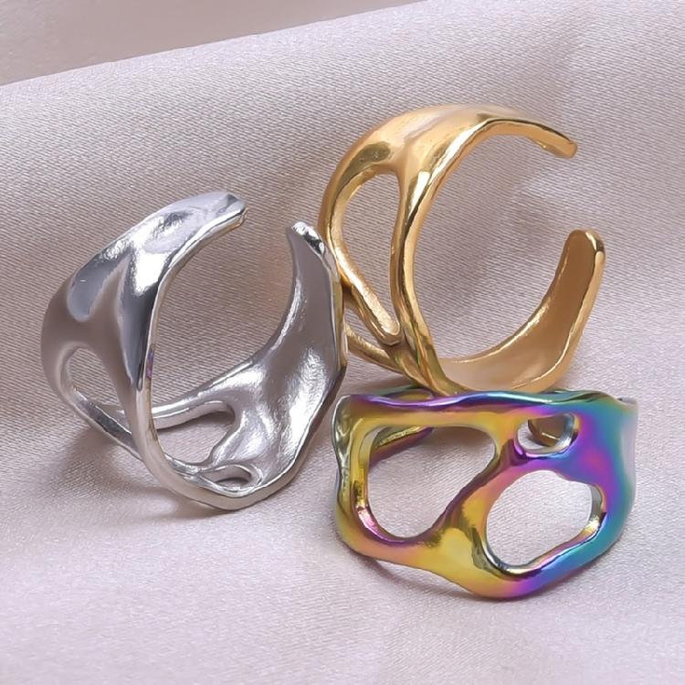Fashionable Comfortable Rings Unique Irregular Alloy Rings Fashion Accessory Comfortable Wear Ring for Stylish Outfits