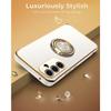 Coque Silicone - BOOLING - pour Samsung Galaxy S26 - avec Anneau Rotatif et Cordon - Blanc
