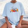 Retro Tennis Mom Graphic Shirt, Colorful Leopard Tennis Ball Tee