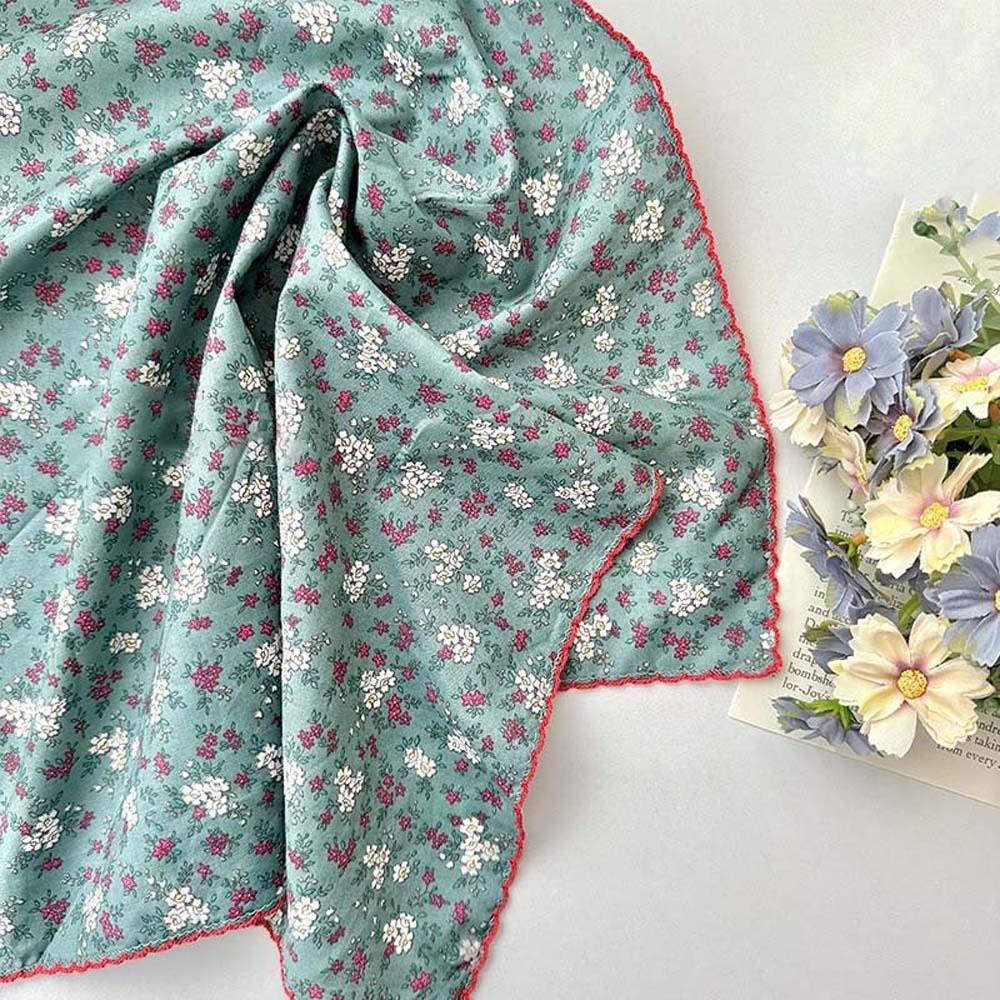 for Gift Breathable Small Square Scarf Sunshade Sweet Floral Patterned Headscarf Hair Band Headband Square Handkerchief Spring