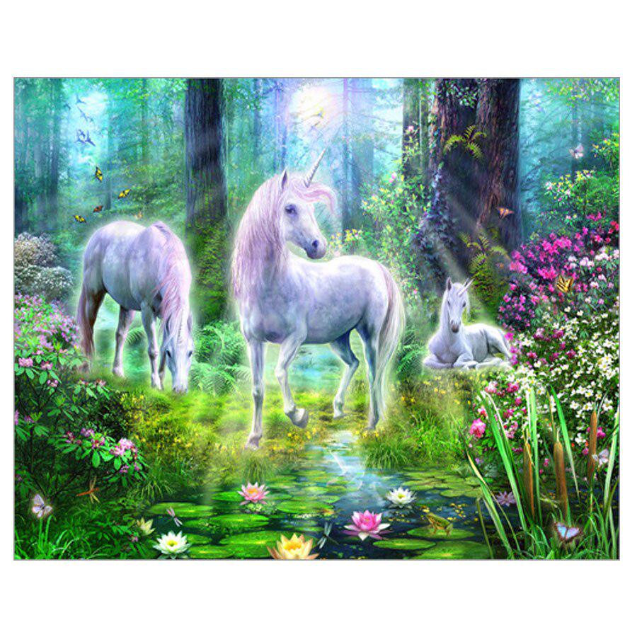 5d Diy Diamond Painting Forest Unicorn Life Mosaic Embroidery Animal Full Round Drill