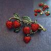1Pcs Strawberry Brooch Electroplate Fashion Brooch Pin Fruit Brooch Accessories Jewelry