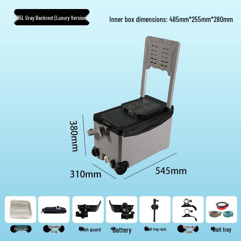 Wingning 35L Многофункциональный утепленный рыболовный ящик с держателями для удилищ