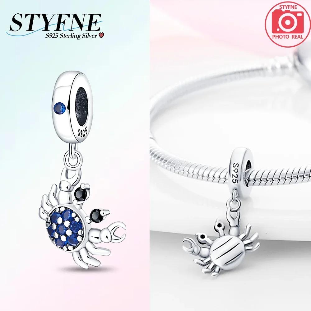 Exquisite Pendants Woman Gift Shell Luminous Beads Crab Octopus Copper Charms Fit Original Bracelet Diy Jewelry Making