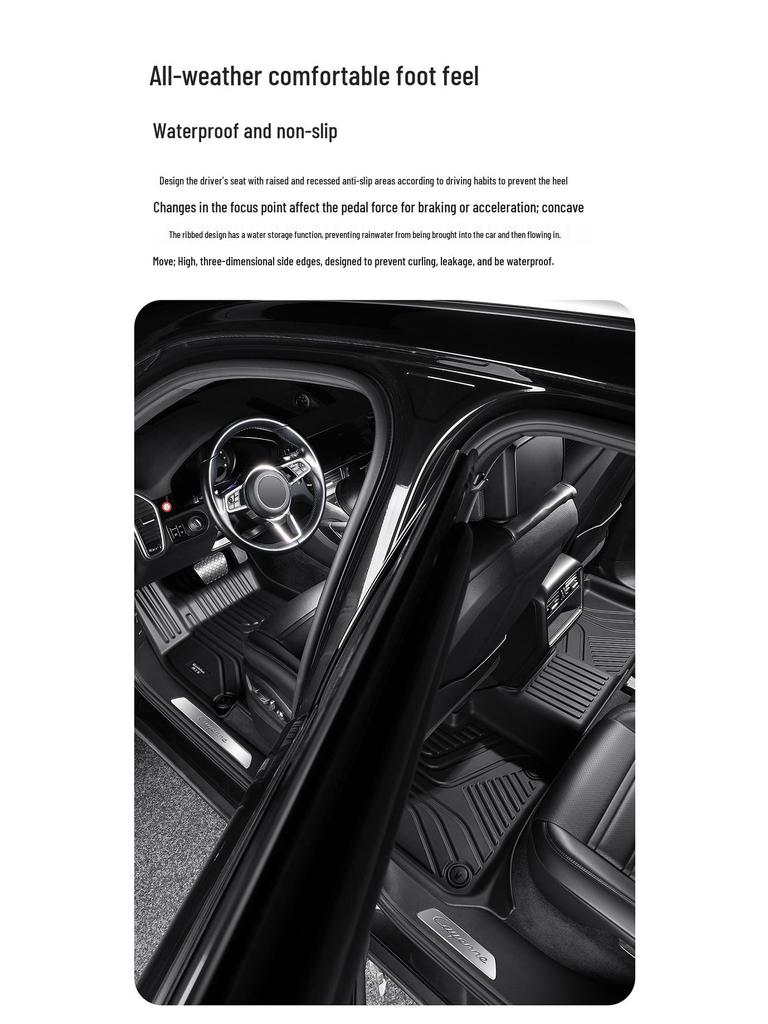 Автомобильные коврики Volkswagen из ТПЭ для Tiguan L, Sagitar, Bora, Lavida, New Sagitar, T-Cross, Polo, Talagon, Lamando, Teramont