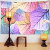Красочный гобелен с листьями, настенный 3d принт, бохо, психоделический хиппи, тапиз, художественная стена, домашний эстетичный декор комнаты
