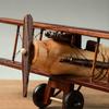 Retro Aircraft Handicraf Wooden Airplane Model,Vintage Biplane Model Desktop Decoration Photo Props 