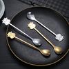 Кофейная ложка из нержавеющей стали, с длинной ручкой и декором в виде бычьей головы, многофункциональная ложка для размешивания кофе, молочного чая, йогурта, джема
