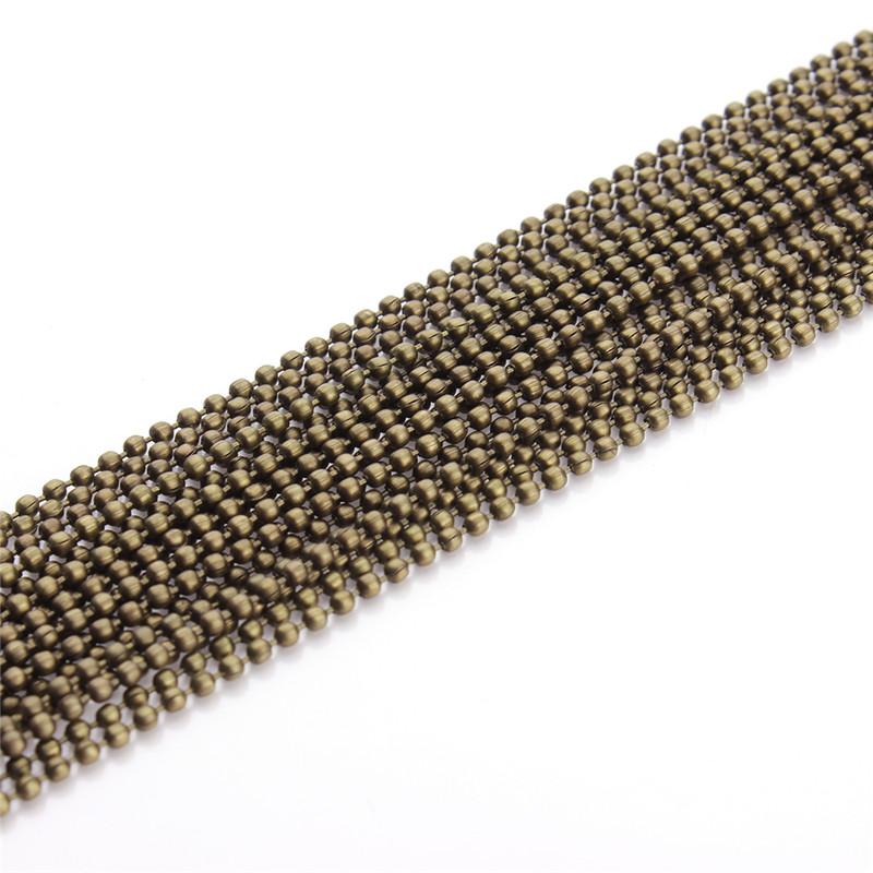 10 Meters 1.2 1.5 2 mm Metal Ball Bead Chains Bulk Kettingen Necklace Chain For Jewelry Making DIY Bracelet Necklaces Wholesale