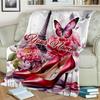 1PC Custom Name Fashionable Eiffel Tower Butterfly outdooor Flannel blankets Throw Blanket All-Season Throw Gift Bedspread for Couch, Bed, Camping Hol