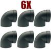 1/2/4/6X 75mm/2.95inch Car Diesel Parking Heater Air Vent Outlet L Shape Elbow Ducting Pipe Connector For Webasto Eberspaecher