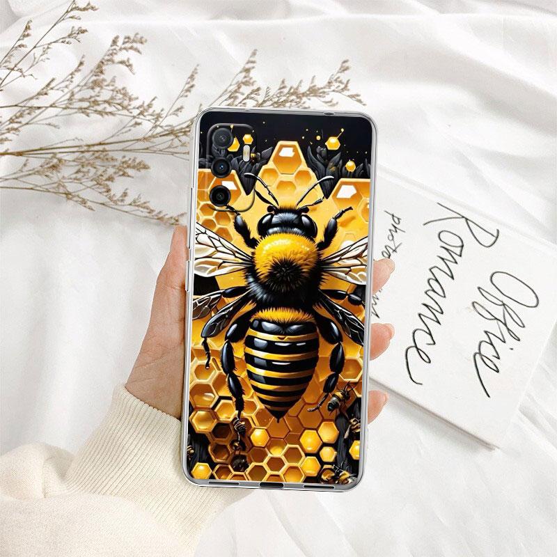 IK7 Мультяшный чехол для телефона Art Bees для Motorola Moto G10 G20 G30 G31 G32 G34 G35 G41 G42 G50 G51 G52 G55 G60 G60S G62 G71 G72 G75