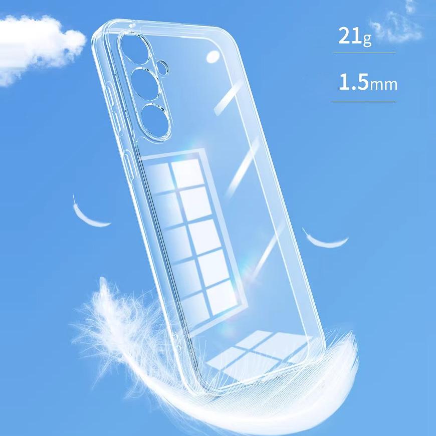Ультратонкий мягкий чехол из ТПУ для Samsung S25 S24 S26 S22 Ultra Plus S23 S21 S20 Fe A16 A36 A55 A15 A26 A35 A54 A17 A37 A57 5G, противоударный, прозрачный.