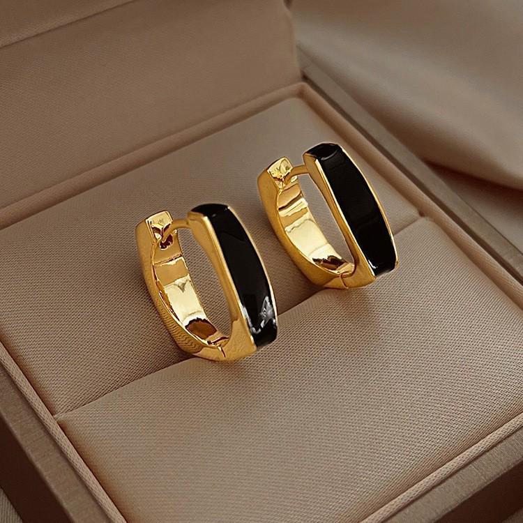 Геометрические серьги-кольца в корейском стиле: Элегантные, Универсальные Украшения для Ушей для Женщин и Студенток