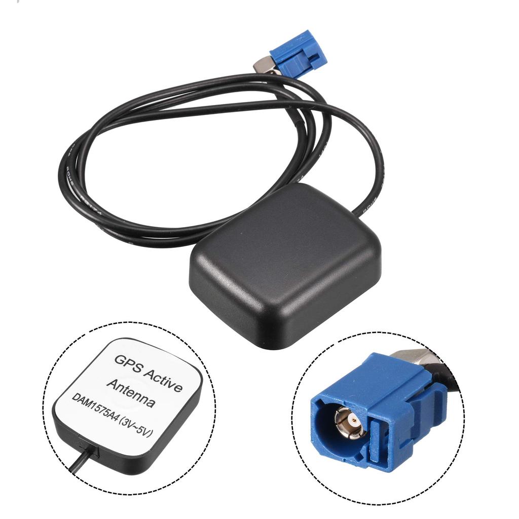 uxcell GPS Active Antenna Fakra-C Plug 90 Degree 28dB Antenna Connector Cable with Magnetic Mount 0.75M Wire