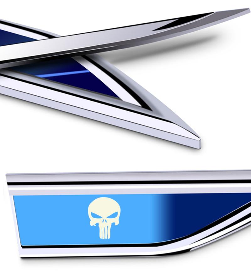 2pcs car accessory Side Doors Blade car stickers car accessorie for Ghost Skull Honda ford Hyundai bmw Nissin Skoda Dodge Toyota akp256
