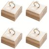 4 Pieces Ring Display Stand, Jewellery Stand for Velvet Jewellery Ring Holder Storage Drawer, Jewellery Ring Display Base