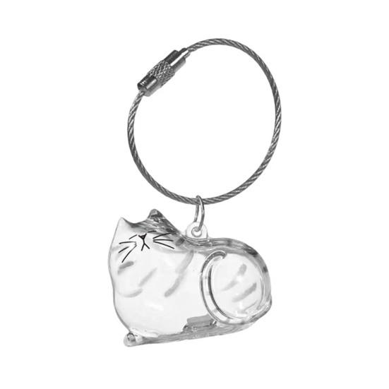 Прозрачная бутылочка для хранения кошачьей шерсти, брелок-сувенир для сбора кошачьей шерсти