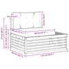 Outdoor Sofa Set Natural and Anthracite 203.5 x 83 x 73 cm