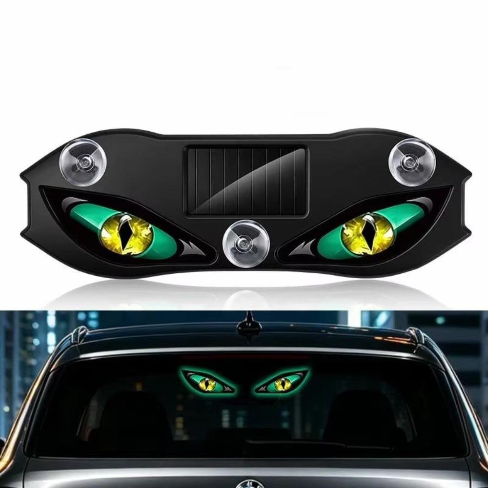 Flashing Car Demon Eye Light Solar Powered Car Window Light LED Signal Lamp Vehicle Accessories