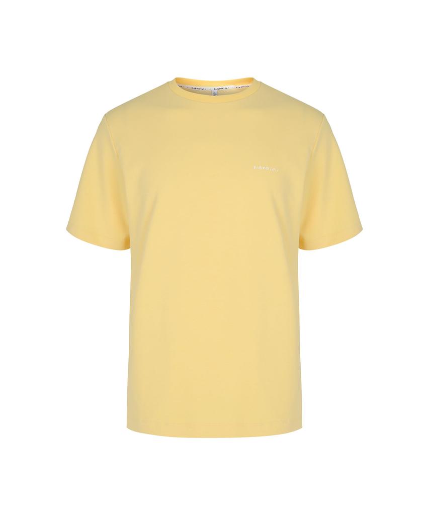 KANDINI Yellow Duck Family Print Short Sleeve T-Shirt_Unisex