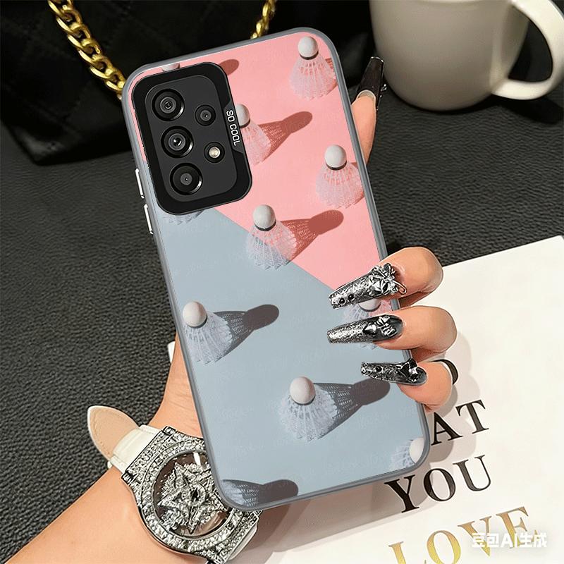 Badminton Sport Shockproof Phone Case for Samsung A17 A16 A15 A14 A37 A57 A36 A56 A26 A35 A55 A25 A34 A54 A24 A13 A23 A33 A53 A0