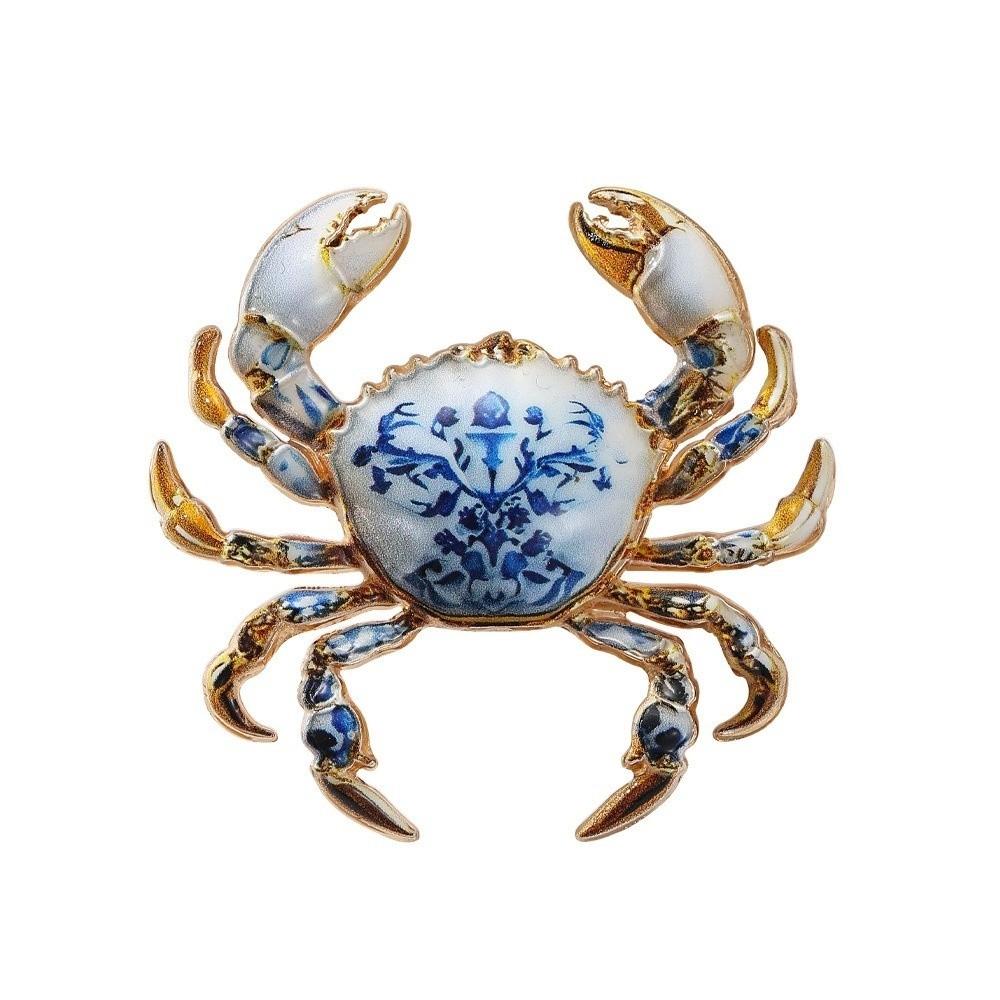 Metal Metal Pin 3D Relief Lapel Pin Gift Idea Crab Brooch Hats